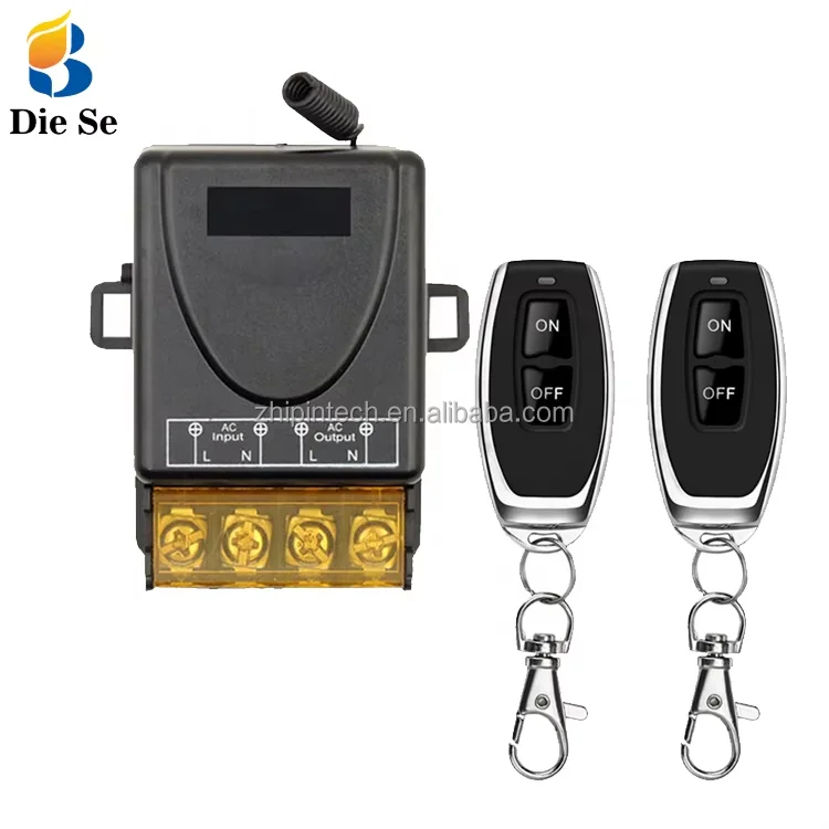 433MHz AC 110V 220V 30A high-power relay wireless remote control switch, suitable for lamps, pumps, fans, lamps (1 + 2 sets)