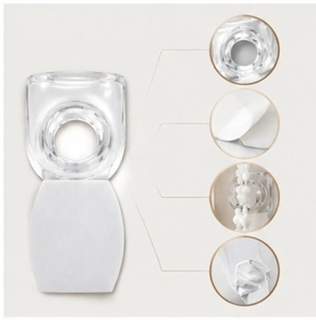 20Pcs Holder Window Curtain Chain Tensioner Transparent Bead Retainer No Drill Self Adhesive Roller Blind Cord