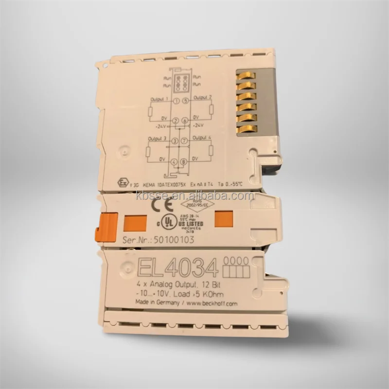 Beckhoff EL4034 4-Kanal-SPS-Modul mit analogem Ausgang, SPS-Controller, brandneues Original-Spot-SPS KL4424