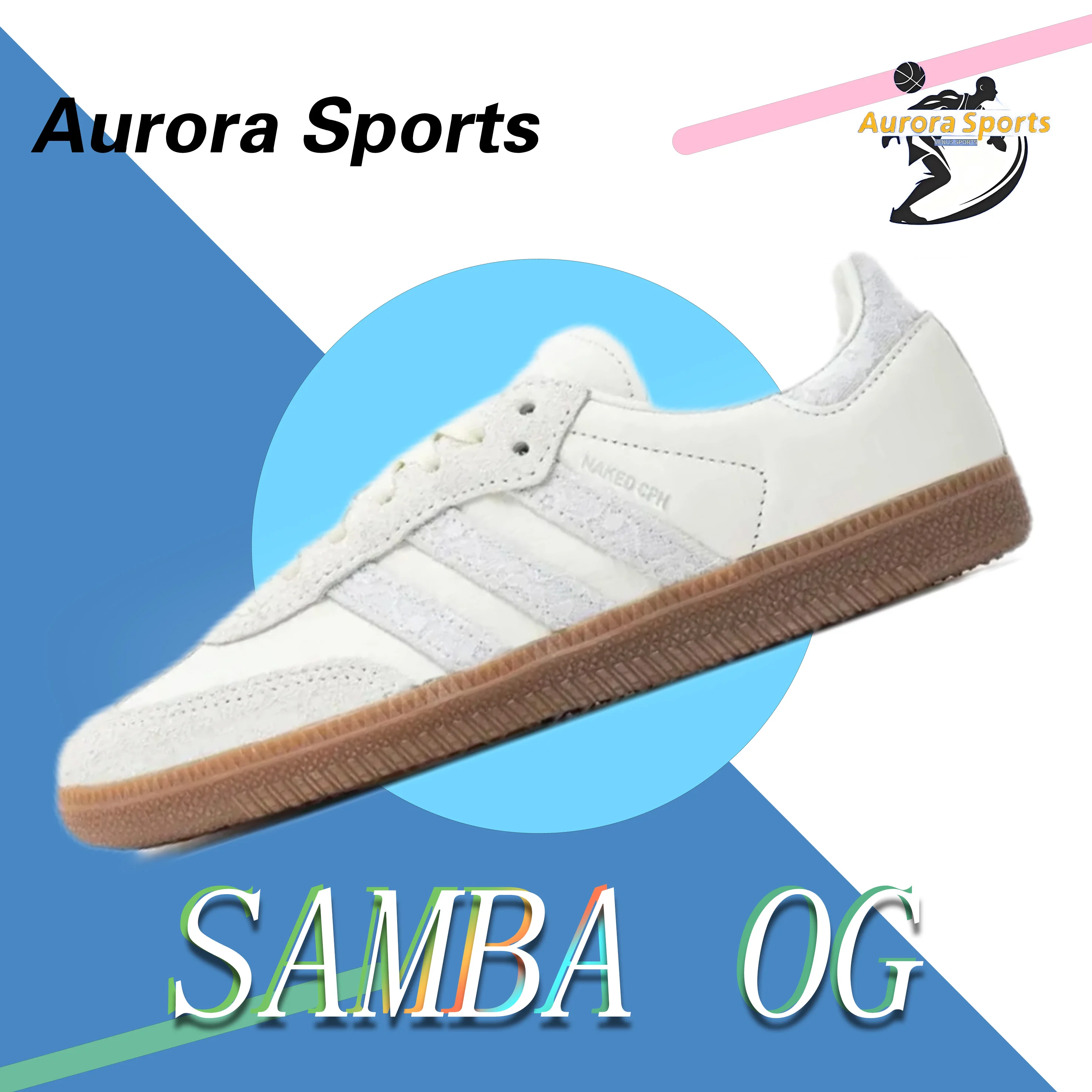 Adidas Low Top Board Shoes SAMBA OG Masculino e Feminino Confortável Moda Antiderrapante Resistente ao Desgaste Branco