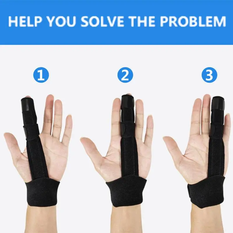 Trigger Finger Brace Aluminum Strips Broken Finger Brace Protective Finger Guard Knuckle Immobilization For Index Middle Finger