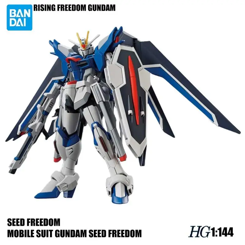 Classic Bandai Anime Gundam Sports Set Seed Freedom Series Hg 1/144 Rising Freedom Gundam Mobile Humanoid Set Toy Figures Gifts