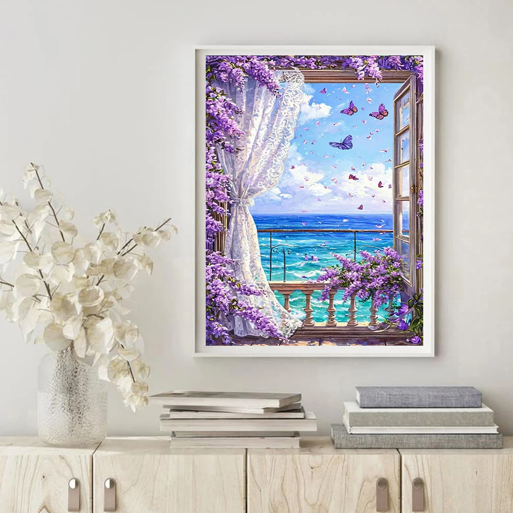 Frameless,Sea Sailboat 5D Diamond Painting Kit Seaside Scenery New Arrivals Mosaic Cross Stitch DIY Home Decor Gift For Adult Be