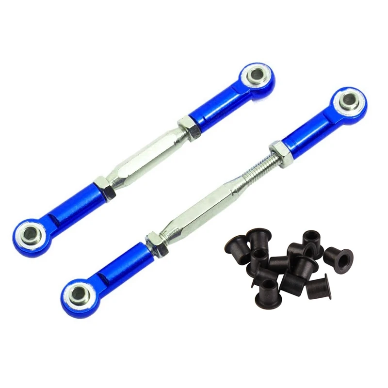 

12Pcs Steering Pivot Bushing C-Hub Bushings With 2Pcs Steering Linkage Pull Rod For Traxxas 4X4 1/10 RC Car