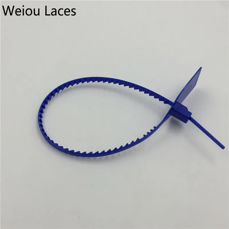 Weiou Disposable Plastic Seals Woven Braided Bags Sealing Red Strips Zip Tie Lock System For Sneakers Colorful Shoe Accessories