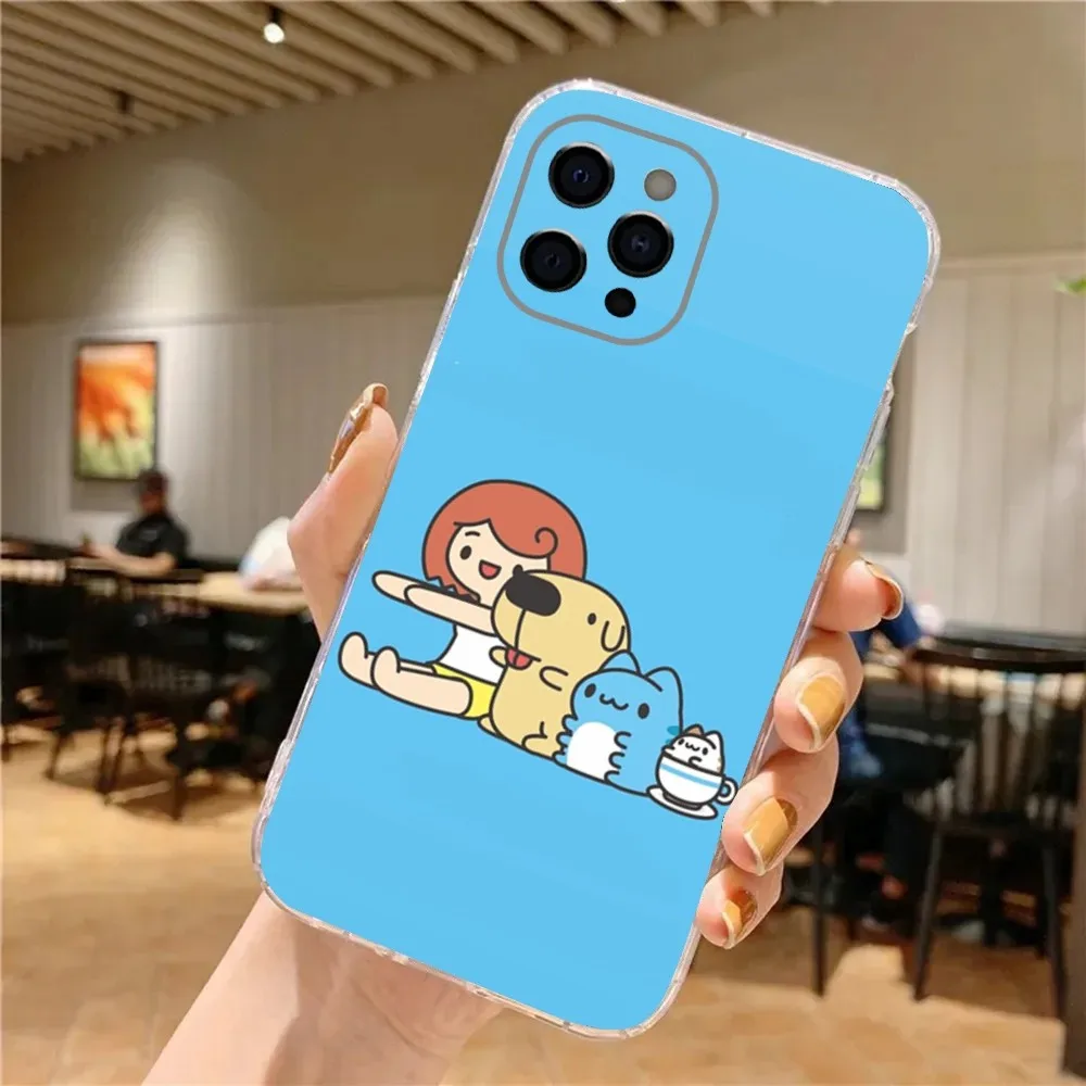 B-Bugcat C-Capoo Cute Phone Case For iPhone 15,14,13,12,11 Plus,Pro,Max,XR,XS,X,7,8 Plus,SE,Mini Transparent Soft Cover