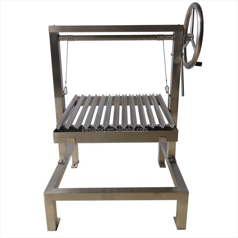 Stainless Steel Santa Maria Grill Free Standing Argentine Grill With Feet