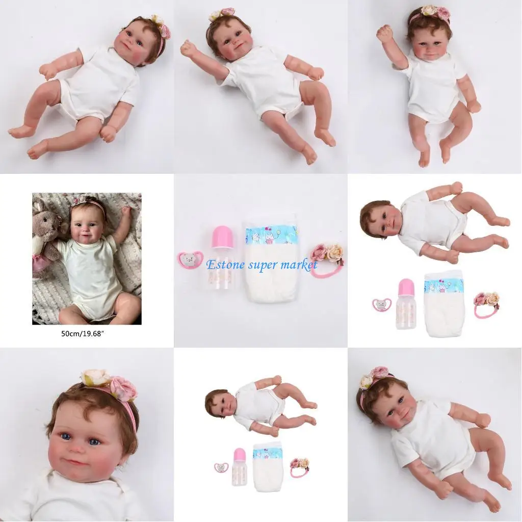 

090B 20-дюймовая кукла подарок на вечеринку, мягкий винил, для всего тела, для обучения малышей