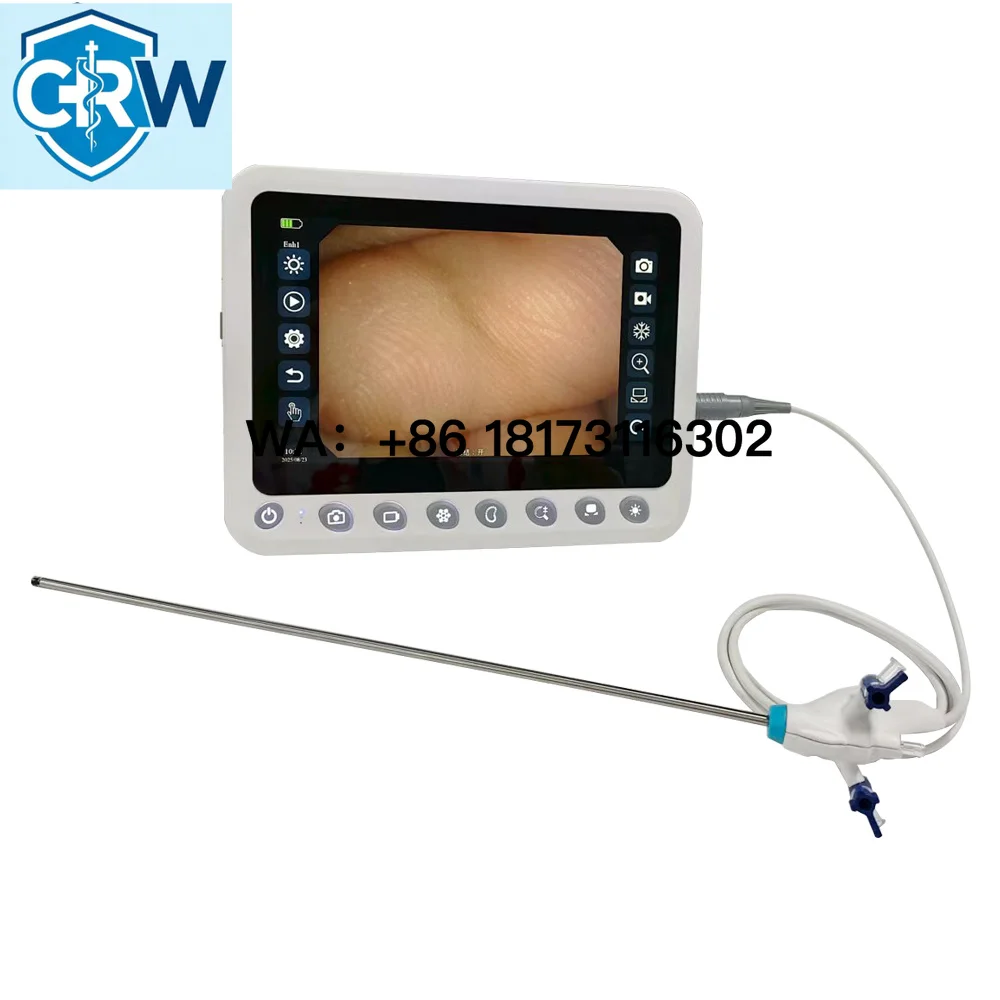CRW Basic Gynecological Diagnosis Budget Single-Use Hysteroscope Kit  720P HD    for Veterinary Medical   Usb