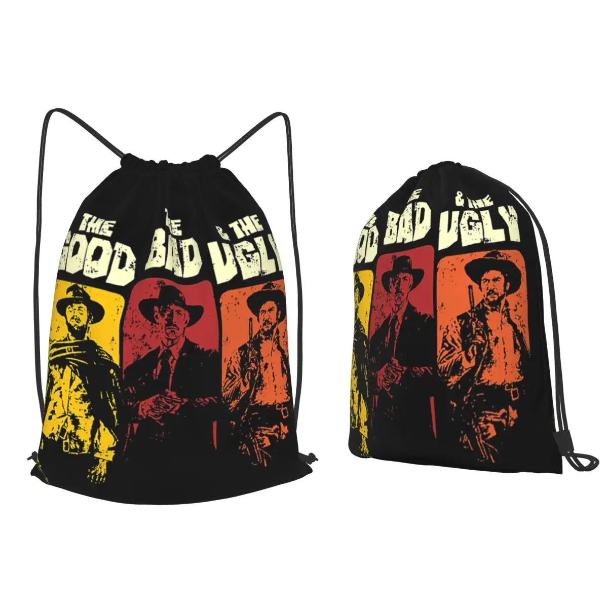 The Good The Bad And The Ugly Clint Eastwood Backpacks Multi-function Drawstring Bags Shoes Bag Book Bags for Man Woman School