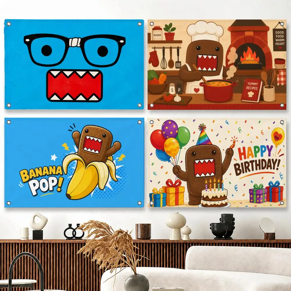 Character Domo Kun Flags flag Suitable For Party Club Outdoor Interior Wall Decoration Banner Fans Gift