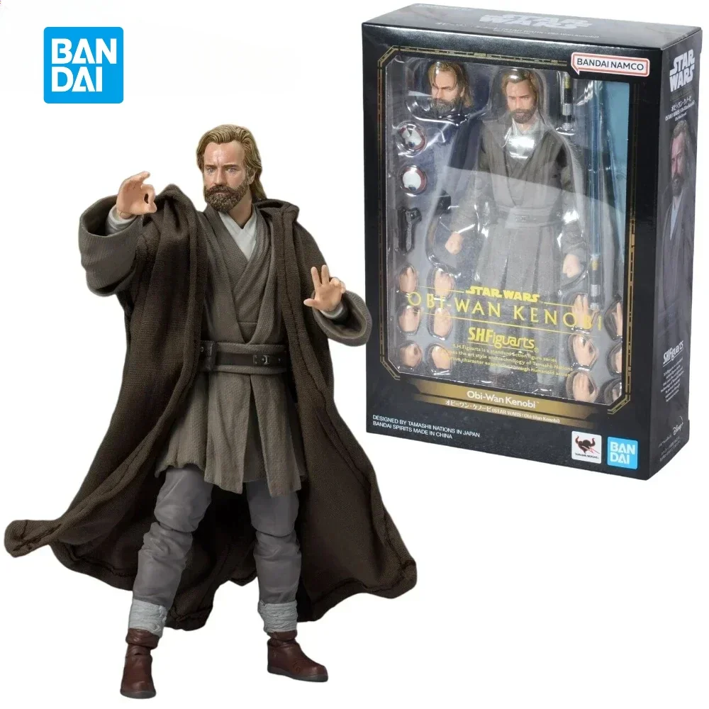 In Stock Bandai Original Star Wars S.H.Figuarts Obi-Wan Kenobi Poseable Anime Action Figure Collectible Model Toys Hoilday Gifts