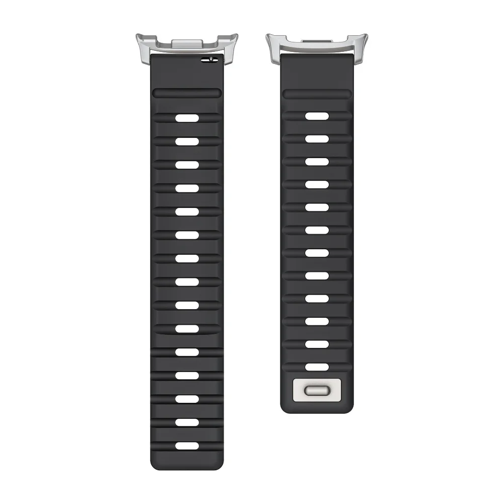 

Классический силиконовый ремешок для Samsung Watch 8. с системой магнитных звеньев для легкой регулировки размера запястья и надежной посадки.