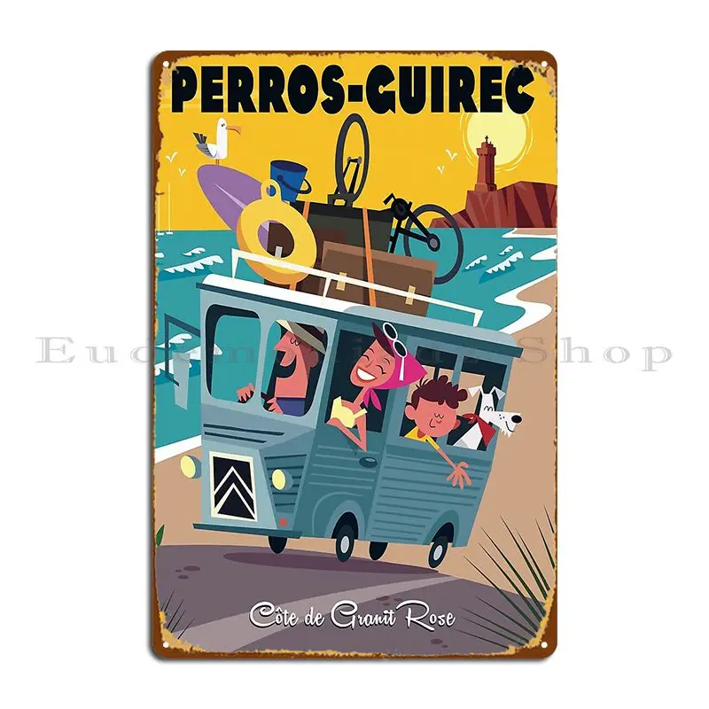 Perros Guirec Poster Metal Signs Party Garage Decoration Cinema Iron Poster Tin Sign Poster