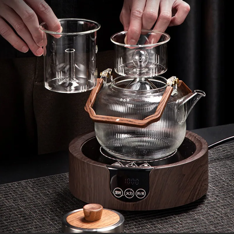 Glass brewed teapot, tea maker, tea stove, health pot, multi-functional household small white tea frying pot