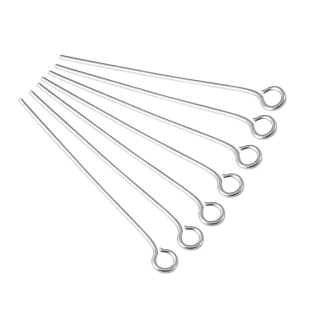 100Pcs Stainless Steel Open Eyepins Loop Pins Headpins Findings DIY  Earring Pendant Necklace Bracelet Jewelry Making Supplies