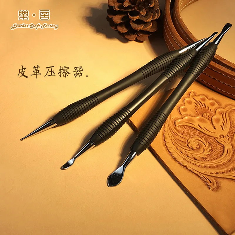 Leather Carving Press DIY Handmade Leather Art Leather Carving Tool ,Scribing Shaping Stroke Pressing for Leather Press Skiving