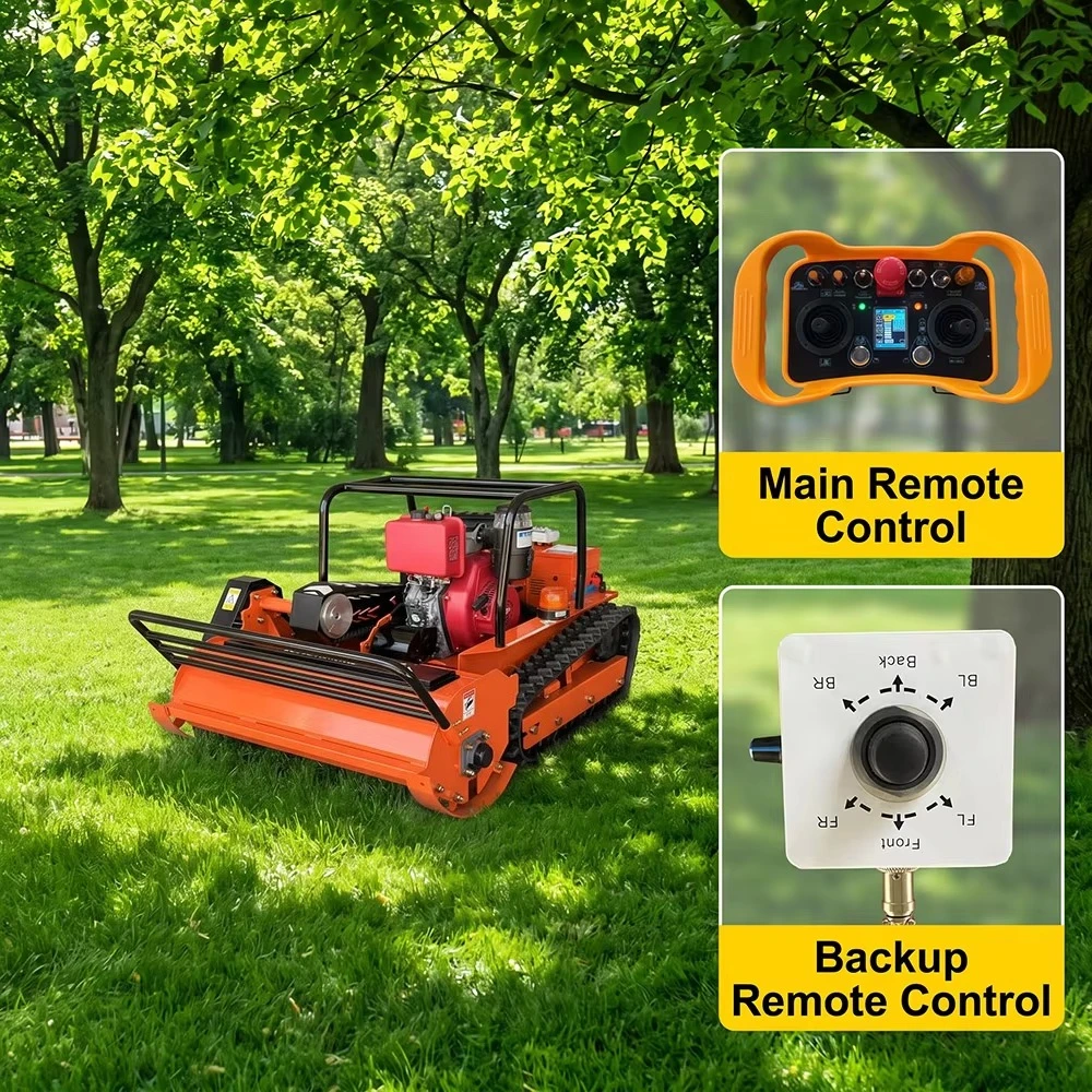 Industrial Grade Engine Remote Start Remote Lawn Mower with Hydraulic System MOQ 1set