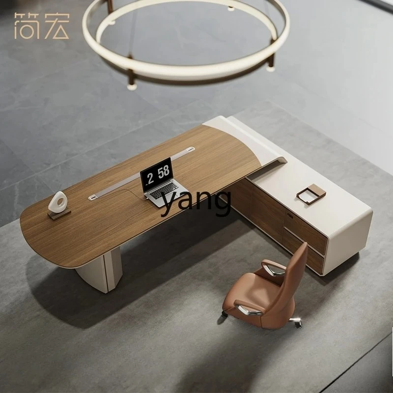 LMM Modern Simple President Office Manager Leadership Office Furniture Table and Chair Combination