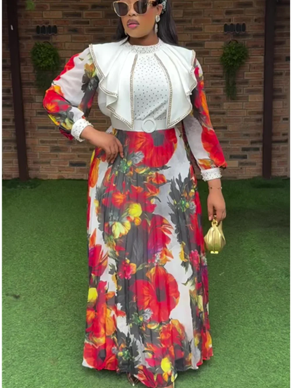 Plus Size African Party Dresses for Women 2025 New Fashion Dashiki Ankara Wedding Evening Gown Elegant Outfits Muslim Maxi Dress - view 3