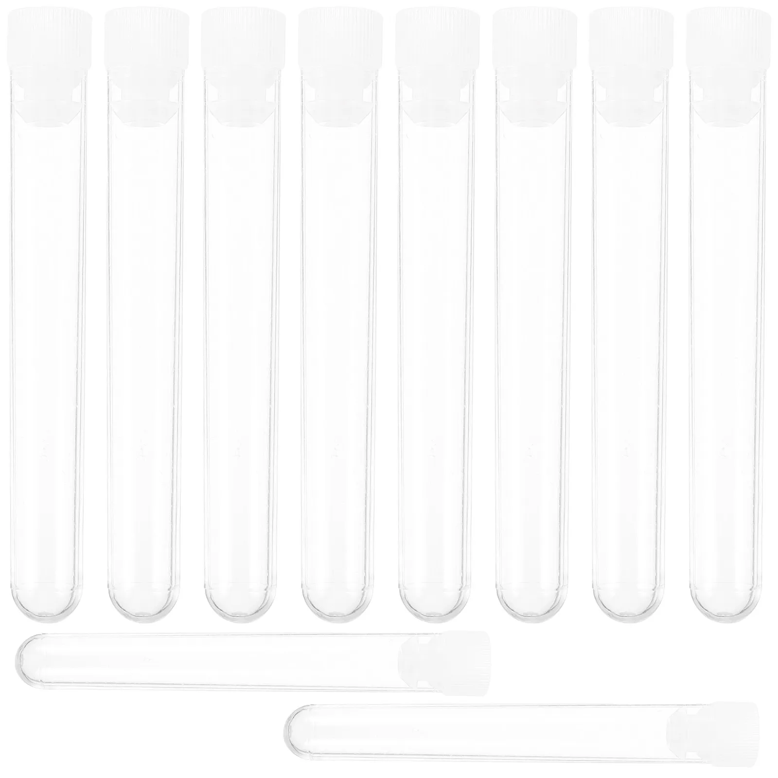 

50 шт. лабораторных пробирок, прозрачные пластиковые флаконы, контейнеры для хранения образцов для научных экспериментов, размножения и выращивания растений