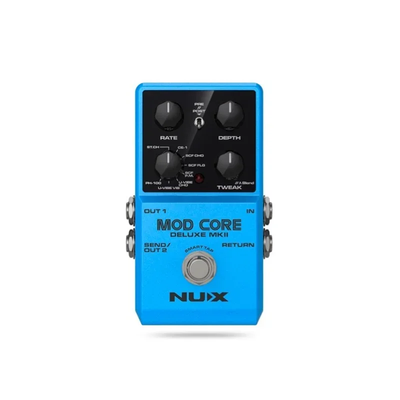 Pedal NUX-Mod Core Deluxe MKII, efeitos de guitarra elétrica, pedal de modulação com 8 tipos, roteamento de sinal avançado