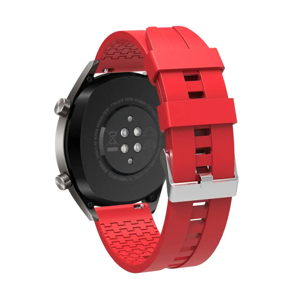 حزام سيليكون 22 ملم/20 ملم لساعة هواوي GT2 / سامسونج جير S3/Amazfit GTR لساعة هواوي 4-3/GT4/3 Pro حزام سيليكون رياضي