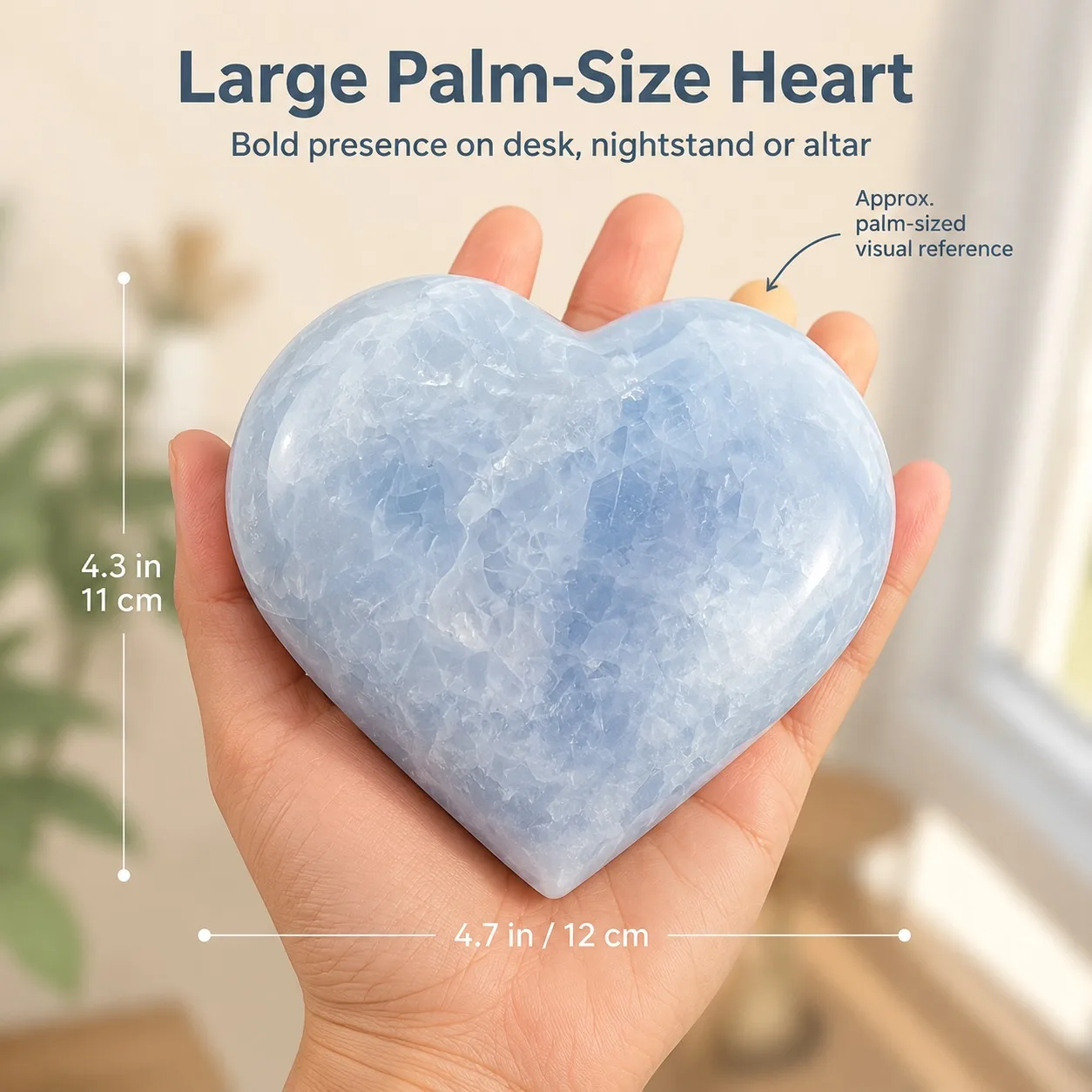 Hailanbao Love Stone, random style, polished crystal stone carved mineral specimens, suitable for home living room, bedroom, office, desktop bookshelf display decoration, crystal enthusiasts, family and friends collect gifts