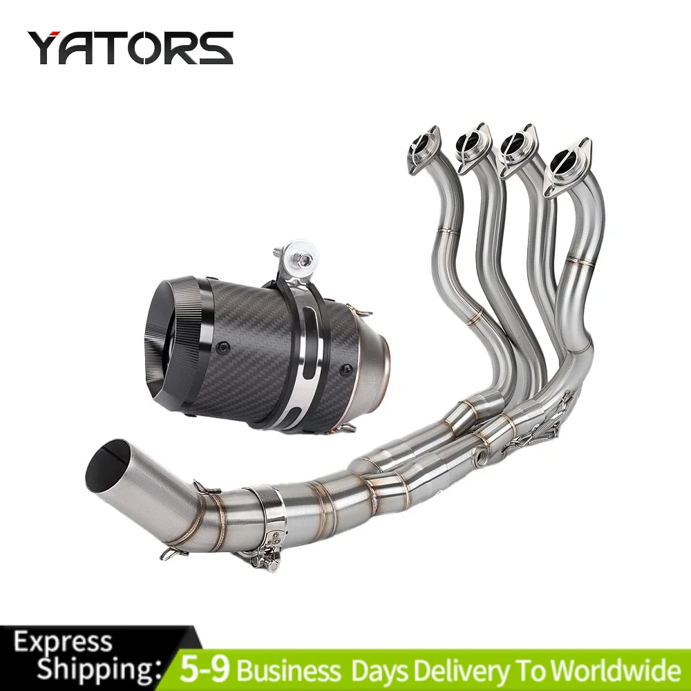 

Slip For Kawasaki Ninja ZX6R ZX636 2024 Motorcycle Front Link Header Pipe Escape Exhaust Systems Exhausts Pipes