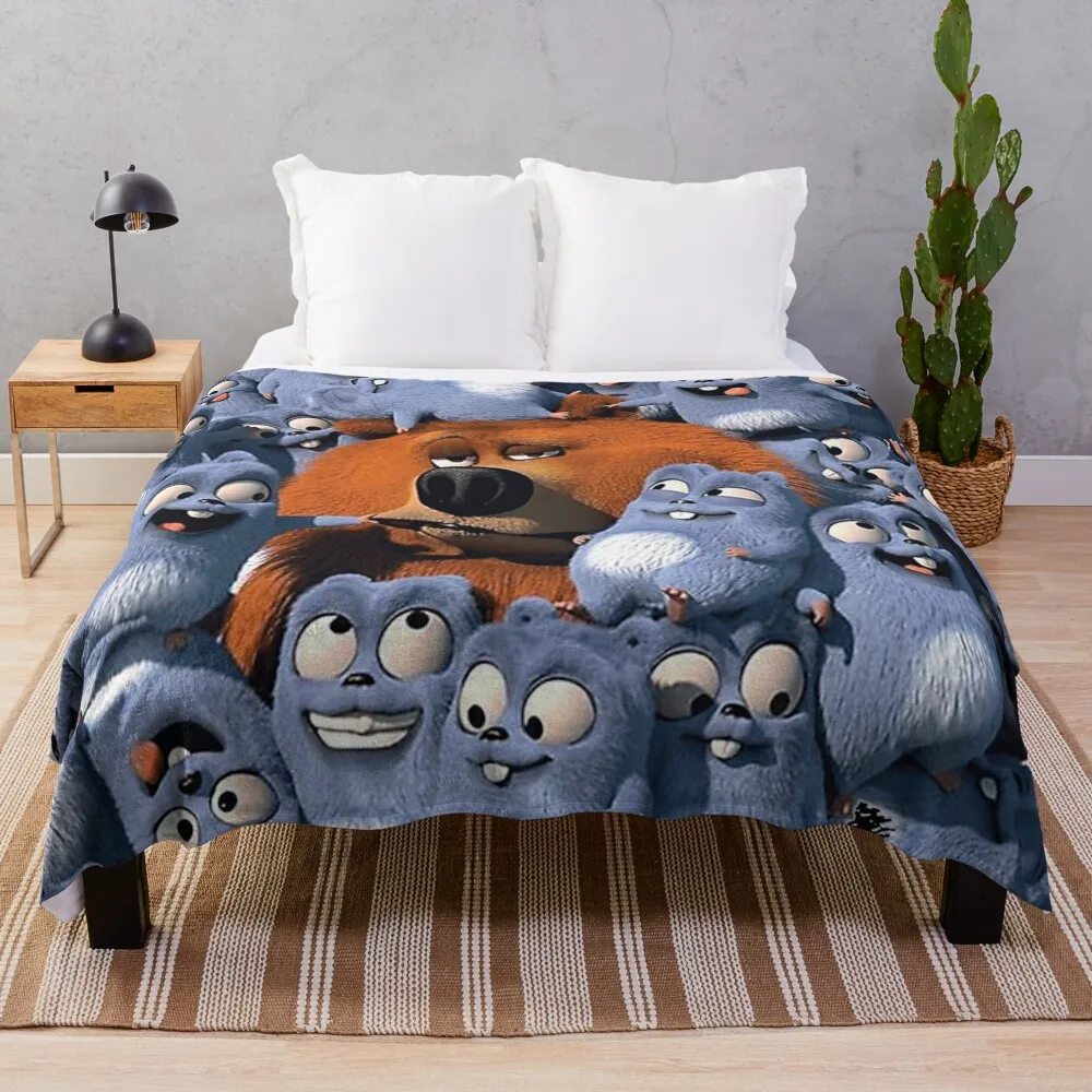 

Happy Lemmings Tabodi and Grizzy Throw Blanket Beach Blanket manga Giant Sofa Blanket sofa