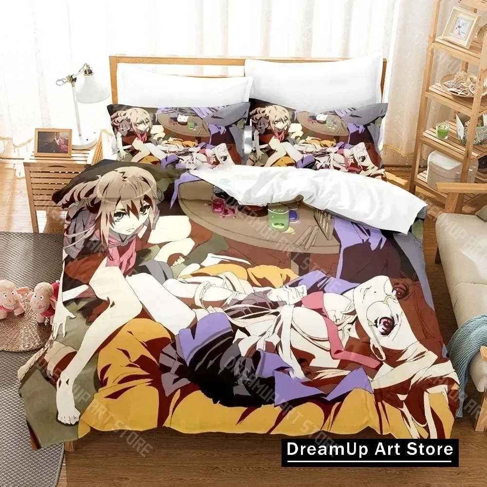 Anime Okami-san and Her Seven Companions Bedding Set Duvet Cover Bed Set Quilt Cover Pillowcase Comforter king Queen Size