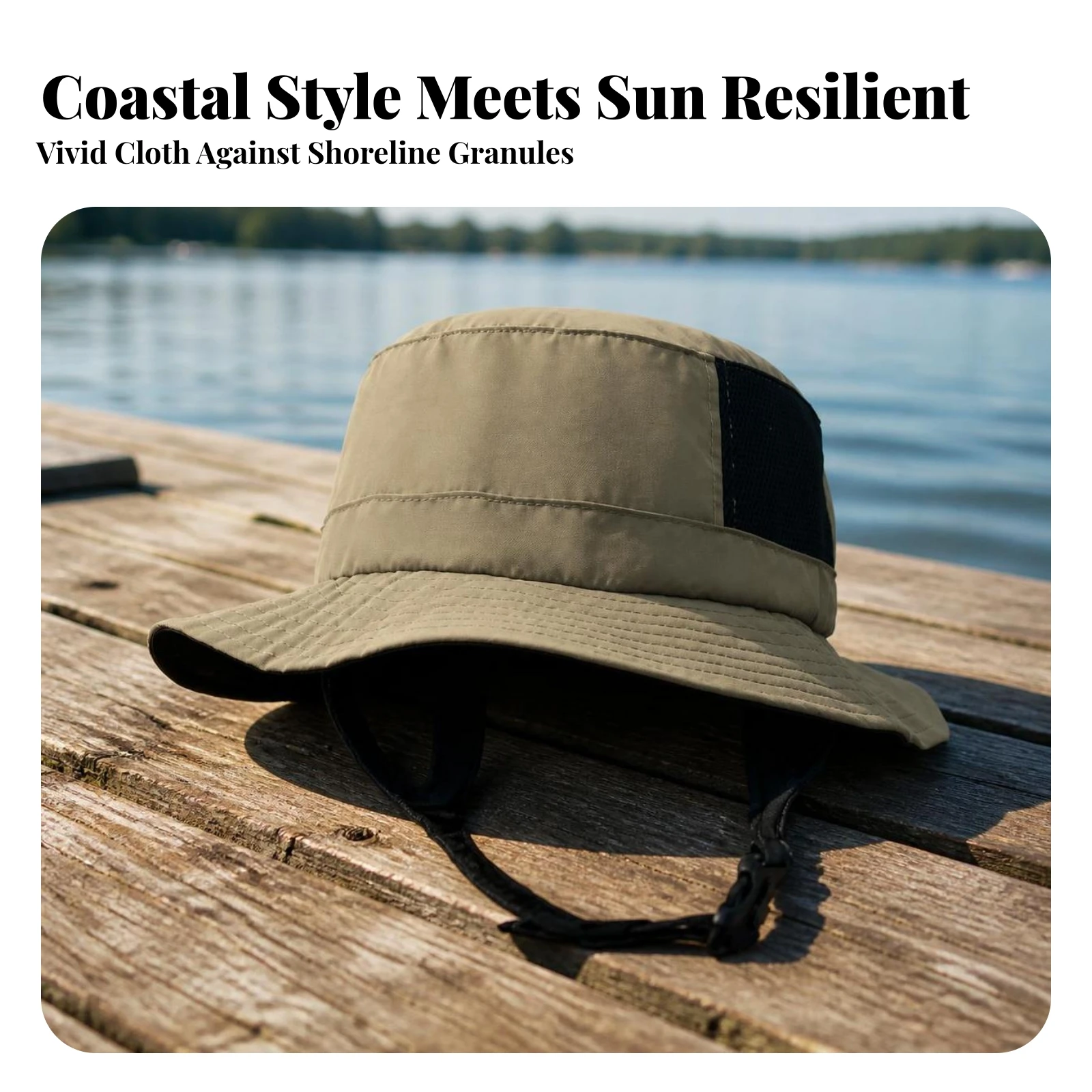 Sun Hat Wide Brim - Çene Kayışlı Güneş Şapkası UPF50+ Geniş