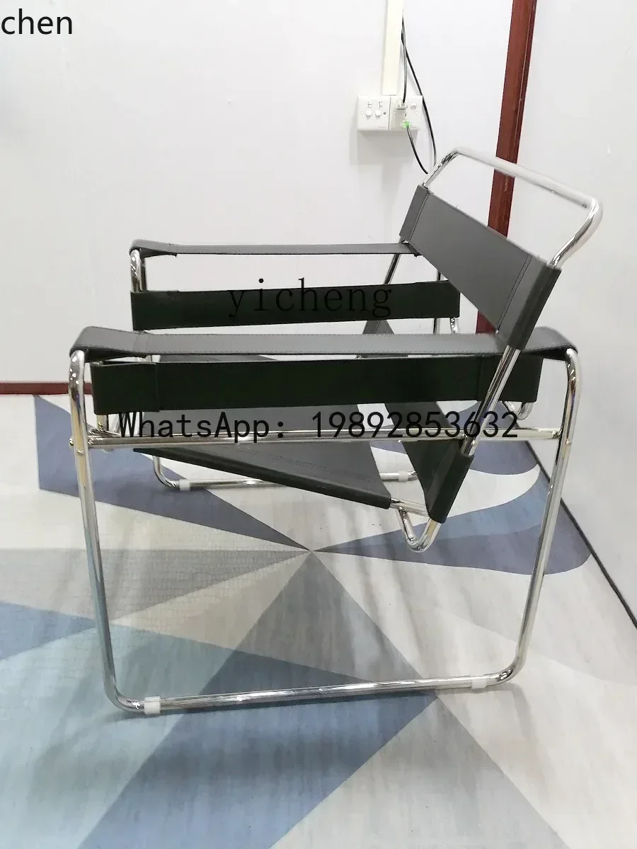 W8  Stainless Steel Single Seat Chair Ma 'An Chair Balcony Window Sill Living Room Reception Leisure Chair