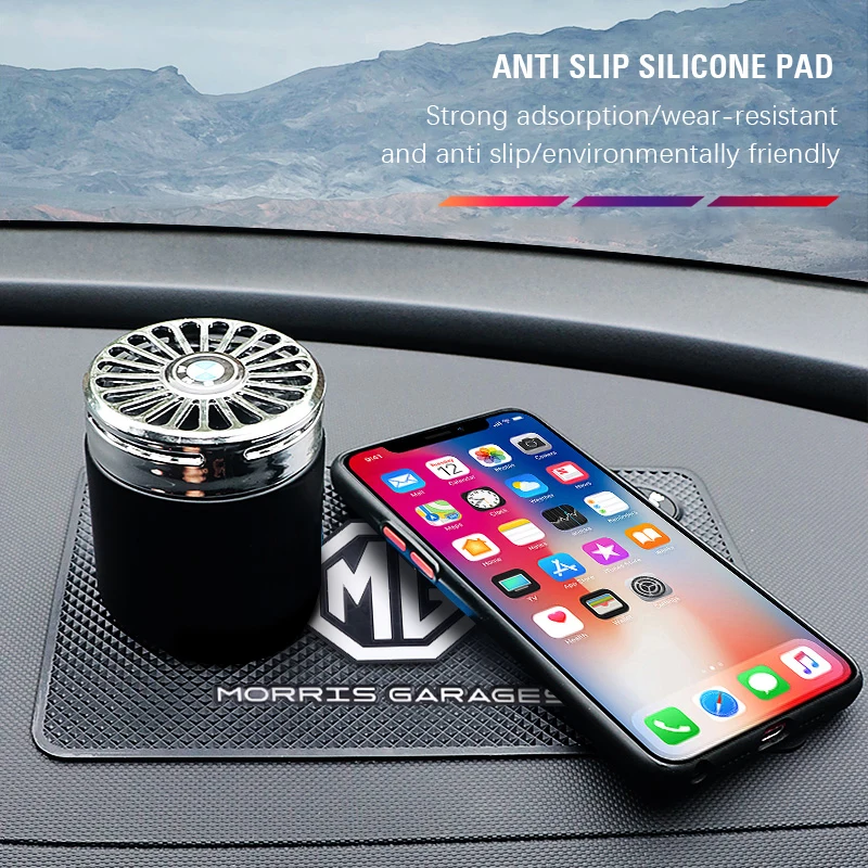 1Pc Silicone Carbon Fiber Dashboard Anti‑Slip Pad For MG4 MG5 MG ZS MG HS Non‑Slip Mat For Phone Key Small Items Auto Interior A