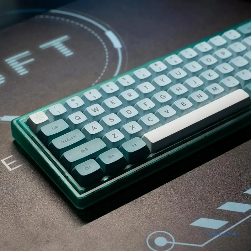 XDA Height Keycaps Thick PBT for 125Keys Keyboards Blue White Keycap DropShipping