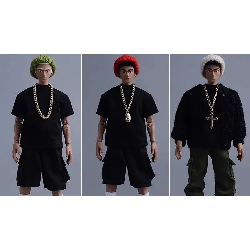 متوفر بمقياس 1/12 دعائم قلادة معدنية مطلية بالذهب والفضة لشخصيات جندي BJD مقاس 6 بوصات إكسسوارات ذاتية الصنع #4