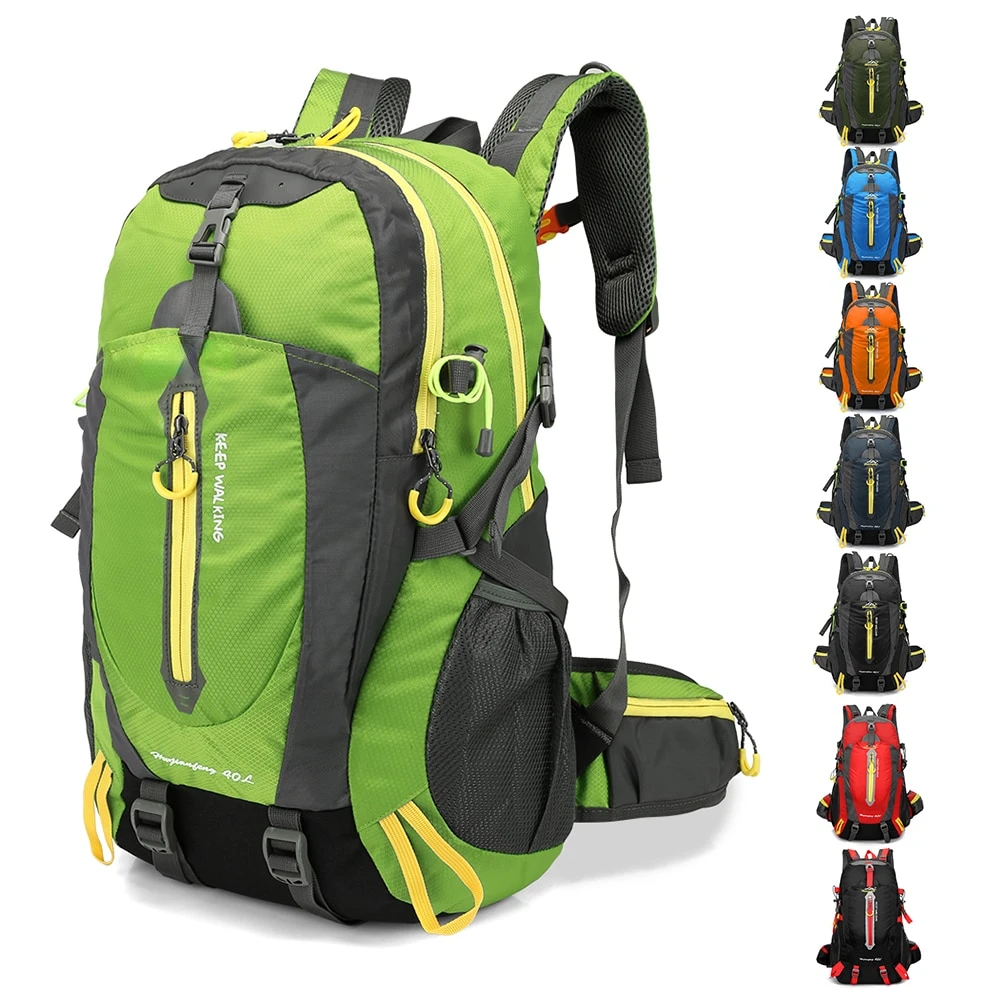 40L Outdoor Backpack Camping Bag Waterproof  Laptop Daypack Trekking Climb Back Bags For Men Women Hiking Backpacks Sport Bag