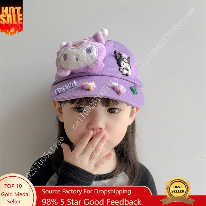 

Sanrio Kuromi Baseball Cap Cartoon Hat Summer Style Children Baseball Cap Protection Hat Girls Hat Spring and Autumn Trendy