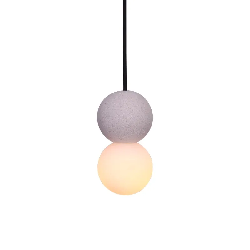 

Imitation volcanic rock bar lamp creative studio restaurant bedside cement chandelier