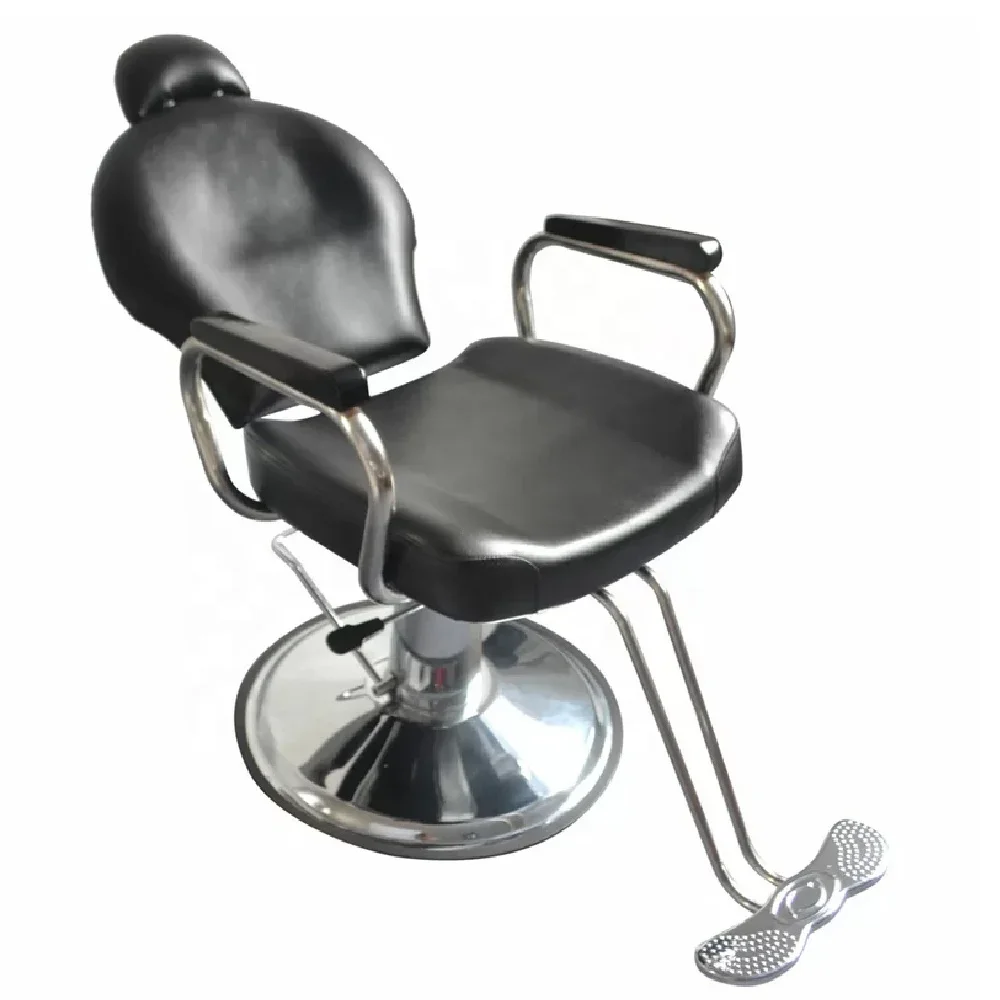 Popular barber chair Black all purpose hair salon chairs for barber shop Comfortable hairdressing chair with wood armrest