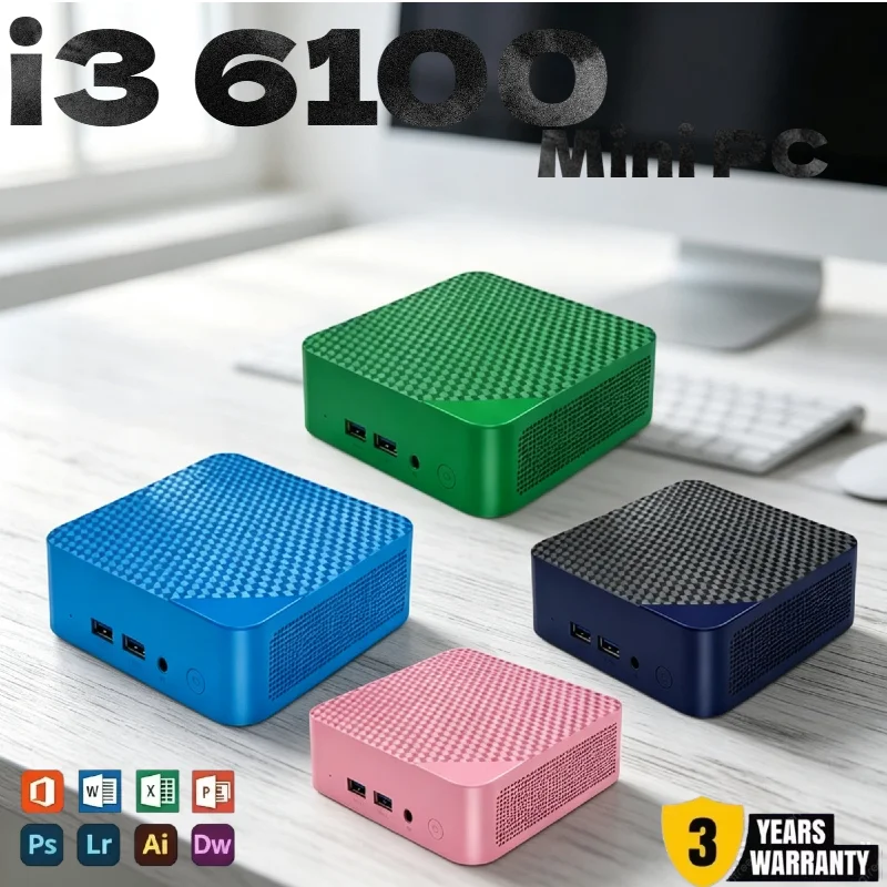 Mini PC Intel Core i3 6100 2026 Gaming Computer, WiFi 6 BT5.2, 16GB RAM 1TB SSD, Preloaded Windows 11 Gamer Desktop