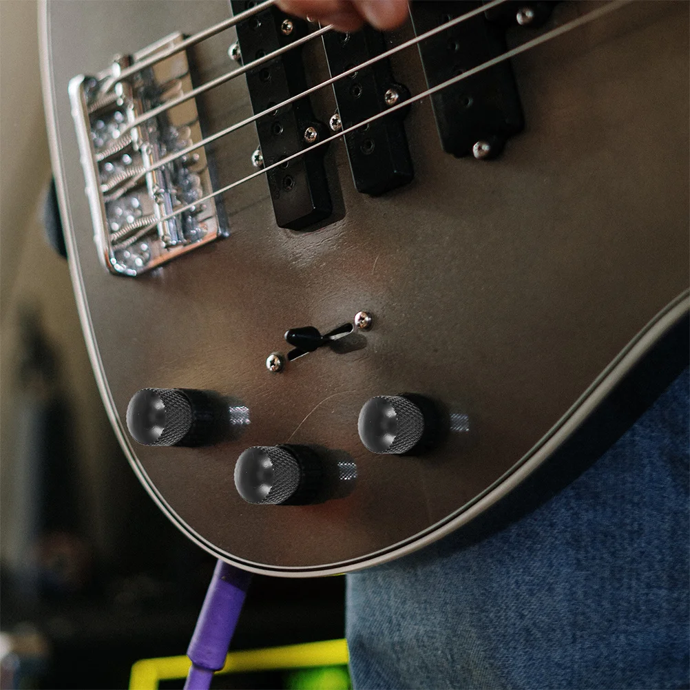 3 قطعة مقبض الغيتار الكهربائي المعدني التحكم في مستوى الصوت للصوت باس استبدال أداة الملحقات مقابض الغيتار التحكم في مستوى الصوت