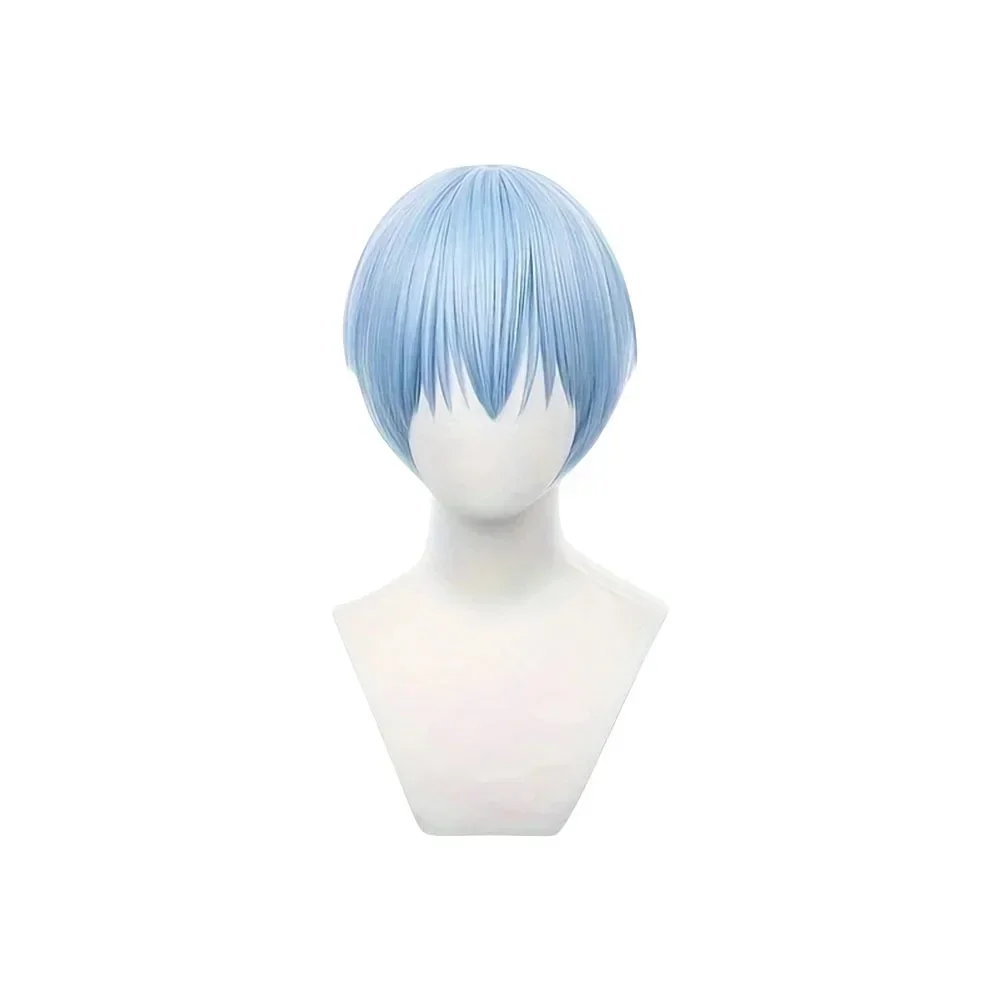 Himmel Cosplay Wigs Anime Frieren Beyond Journey's End Blue Short Straight Heat Resistant Hair Party Festival Props