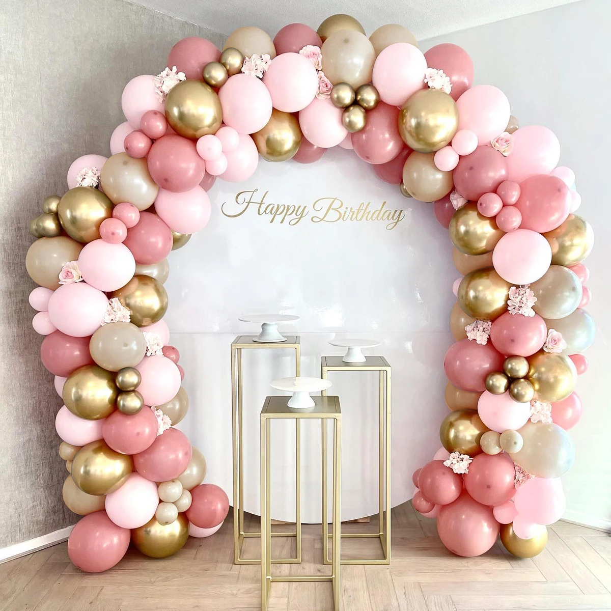 Retro Pink Pastel Macaron Balloons Garland Arch Kit Wedding Birthday Party Decoration Girls Baby Shower Rose Gold Ballon Chain