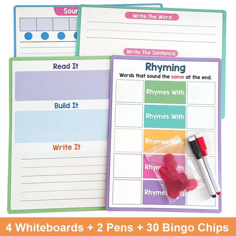 Erasable Phonics Learning White Board Kid's English Phonics Writing Pad Lightweight And Portable Learning Tool For Classroom