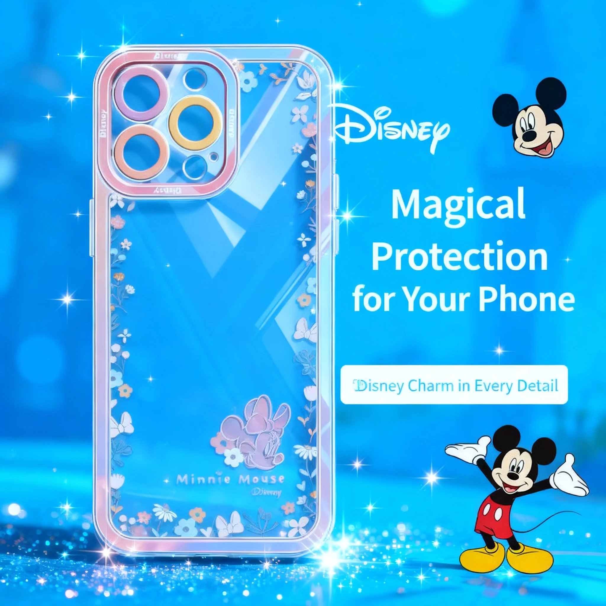 

Чехол для телефона с рисунком Микки Мауса для iPhone 16 Pro Max 15 Plus 14 13 12 11 X XS XR SE 2020, полная защита, мультяшный дизайн, новинка