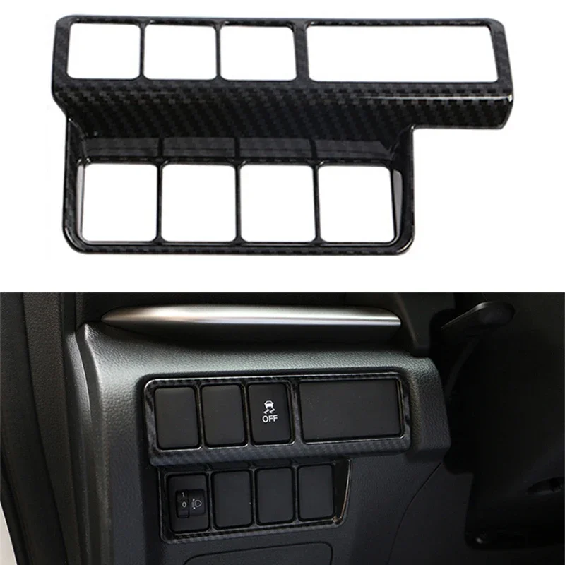 ABS Carbon Fiber Dashboard Switch Cover Trim For 2018 2019 2020 2021 2022 Mitsubishi Eclipse Cross Accessories