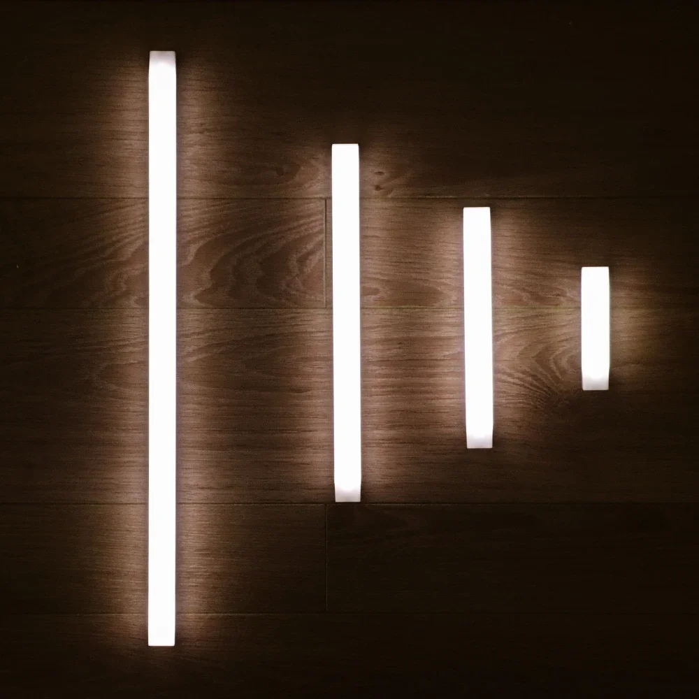 PIR Motion Sensor LED Cabinet Bar Light USB Rechargeable Wireless Portable Induction Lamp Bedroom Decor Detector Night Light