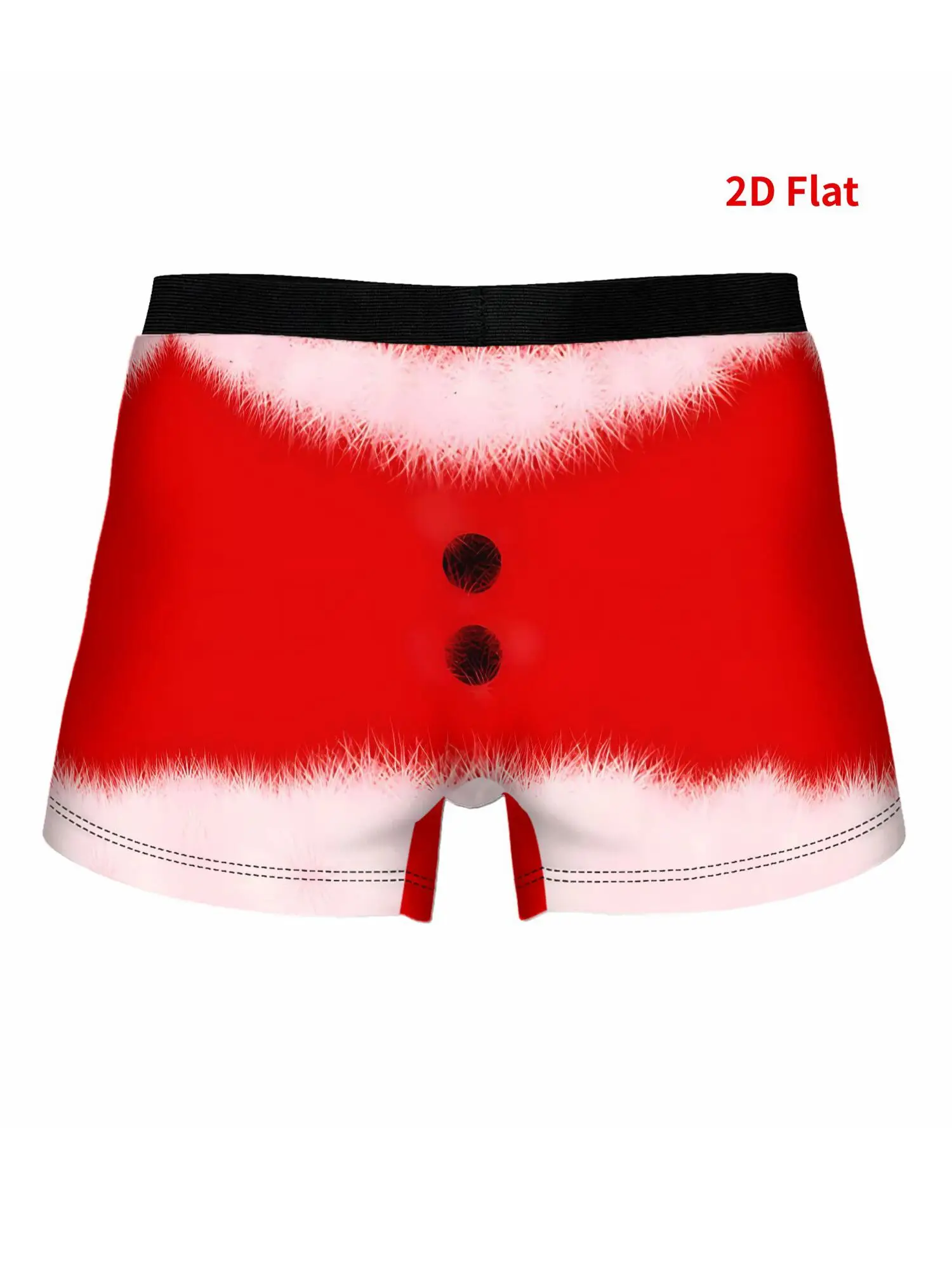 2D Print Design Santa Wear Pattern Print for Man's Underwear Soft Comfortable Wear Breathable Short Underpants