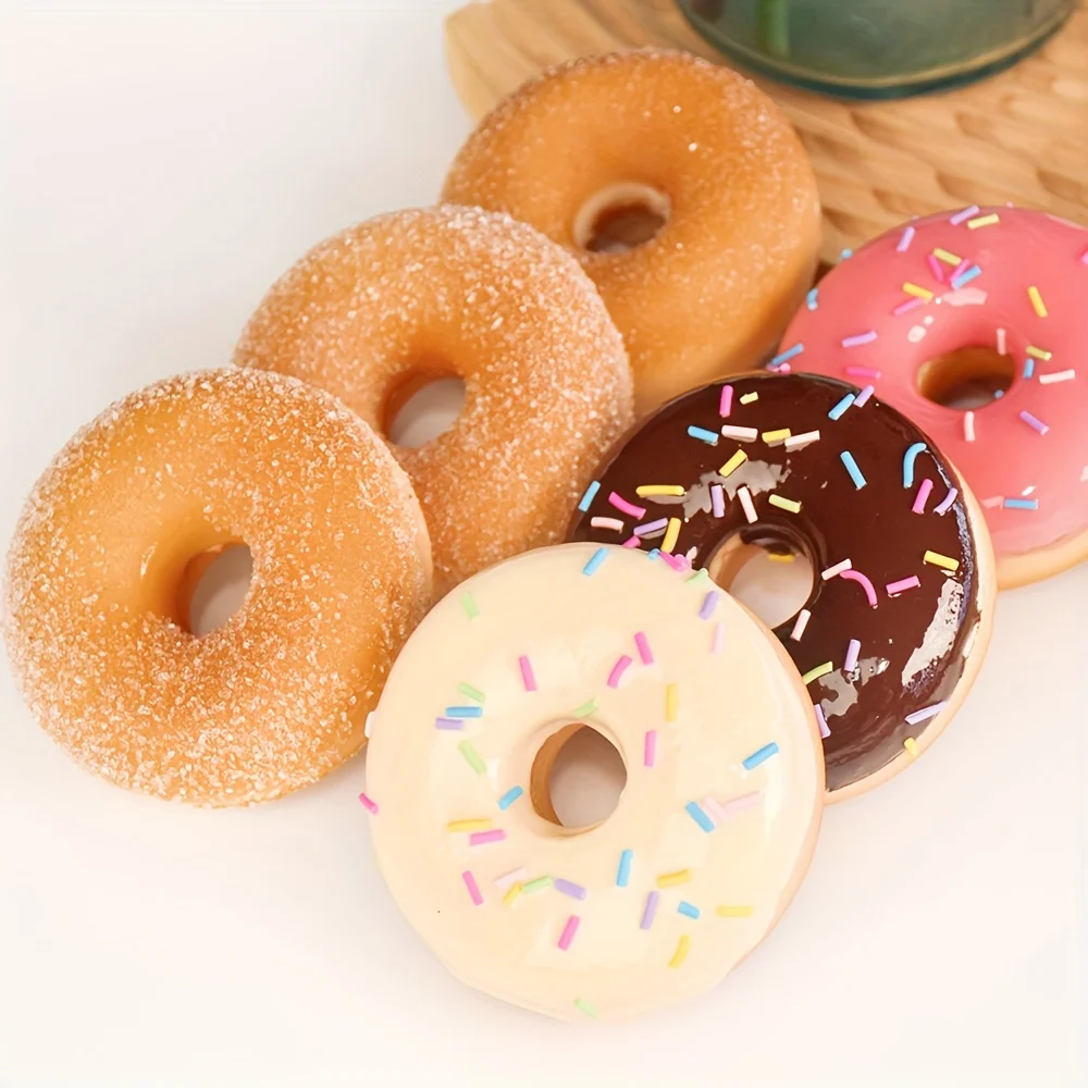3-teiliges Set Künstliche Donuts, Fake-Donut-Modelle, Simulierte Desserts für Fotografie-Requisiten, Bäckerei-Schaufenster-Dekoration, Heimküchen-Deko – Detail 11